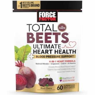 Force Factor Total Beets supplement for heart health and blood pressure support.