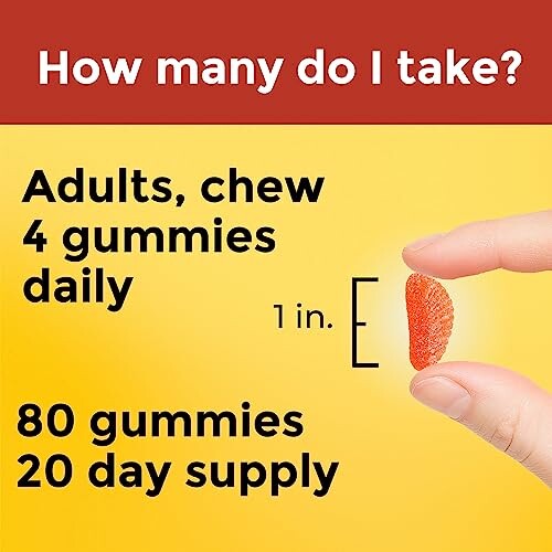 Gummy vitamin dosage guide for adults.
