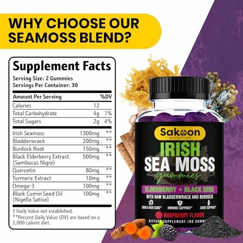 Sakoon Nutrition Irish Sea Moss Gummies