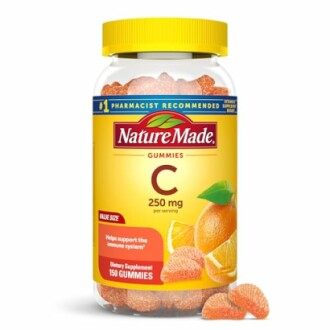 Nature Made Vitamin C gummies bottle with 250 mg per serving.