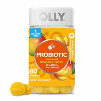 Olly Probiotic gummies in tropical mango flavor