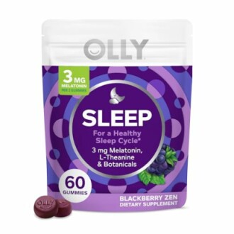 Olly Sleep gummies with melatonin and botanicals.