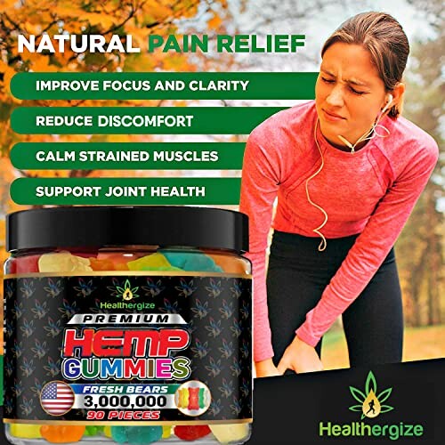 Premium hemp gummies for natural pain relief and health benefits.